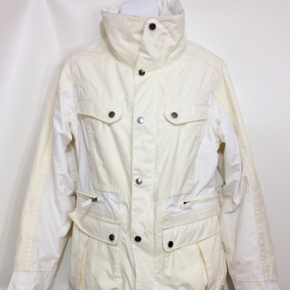 B Burton Jacket M Windsor White Yellow Rock Salt